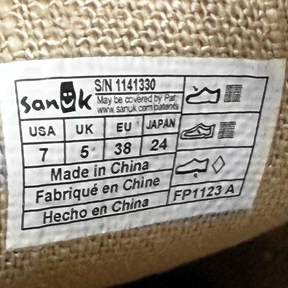 Sanuk Shaka Lite SL Blanket Loafers /Shoes - NWT Womens 7 Sand - #49496-J7 - Picture 5 of 6